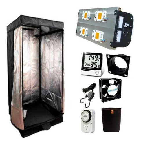 Combo Full Kit Indoor Carpa 80x80x160 + Led 200w Completo