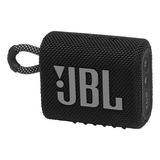 Alto-falante Portátil Jbl Go 3 Com Bluetooth Impermeável Preto 110v/220v
