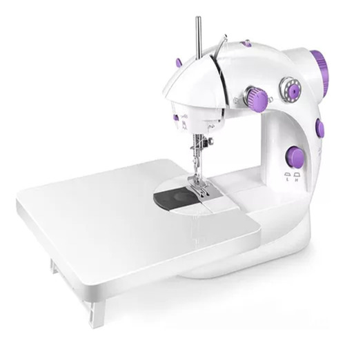 Maquina Coser Portatil Mini Con Soporte Mesa Color Blanco 110v