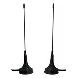 Set X 2 Antena Hd Tv Digital Abierta Tvd Coaxial Con Iman