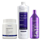 Prohall Po Descolorante + Ox + Matizador Blond Gloss 3x1