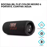 Bocina Jbl Flip 6 Portátil Bluetooth Contra Agua Negra 