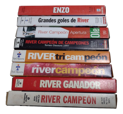 Lote De 8 Peliculas Vhs River Campeón 1993/94/96/97/99