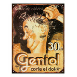 Cartel De Chapa Vintage Publicidad Antigua Geniol L661