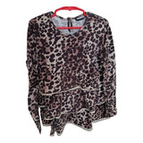 Remera Blusa Nena Animal Print Manga Larga. Little Akiabara 