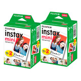 Kit 2 Papel Filme Para Instax Mini 7, 8, 9, 11 40 Fotos