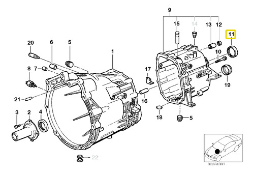 Anillo Retn Caja Cambios Para Bmw Z3 E36 3.0i M54 Foto 2