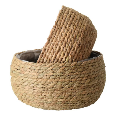 Maceta De Paja Con Forma De Hierba Marina, Cesta De &sv