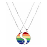 Collar Yin Yang Lgbt Arcoiris Orgullo Gay En Acero