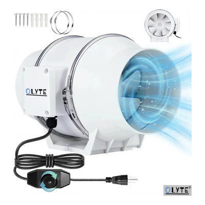 Extractor De Aire Industria Cocina Potente Silencioso De 4 Pulgadas ,Control De Velocidad, Deshumidificación, Extracción De Humo Y Ventilacióncon,Marca OLYTE | Meses sin interés