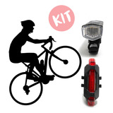 Kit Iluminação Para Bicicleta Farol E Lanterna Sinalizadora 