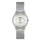 Reloj Swatch Skin Metal Knit De Acero Para Mujer Ss