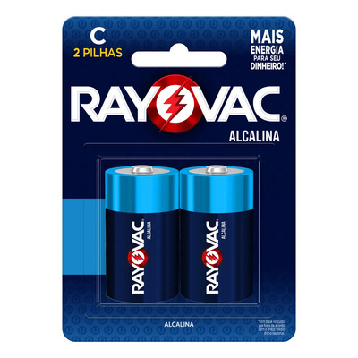 Pilha Rayovac Alcalina C Cilíndrica - kit de 2 unidades | Parcelamento sem juros