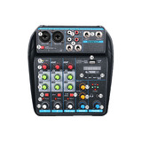 Mesa De Som 4 Canais Misturador Bluetooth Mp3 Usb Mixer