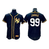 Camiseta Casaca Baseball Mlb Ny Dorada Judge 99 - L