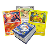 Lote Com 100 Cartas Pokémon + 3 Brilhantes Garantidas