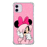 Capa Capinha Anti Shock Minnie Moletom Rosa