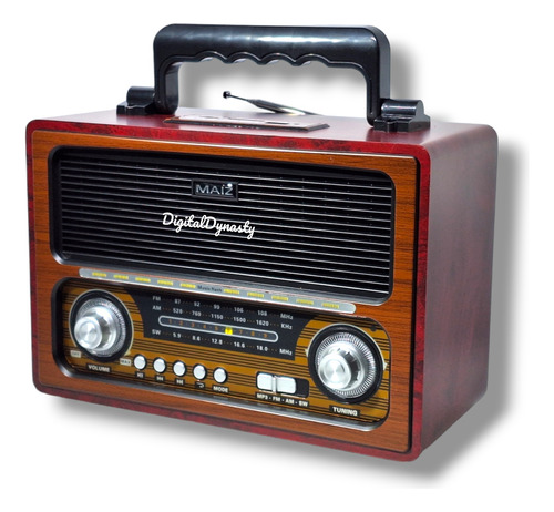 Radio Bocina Bluetooth  Bc222 Am/fm Usb/tf Vintage Grande