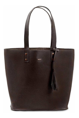 Bolsa Petite Napa - Bolsa De Piel Para Dama - Bolsa Tote Color Café Oscuro