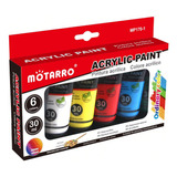 Pintura Acrilica Pigmento De 4 Tipos Escolar 6 Color 30ml