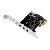 Placa De Expansão Pci Express Pcie Para Usb3 -e Front -c 1