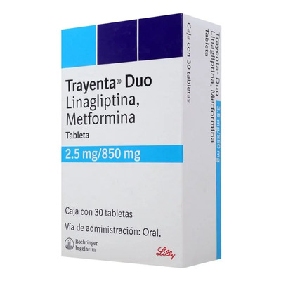 Trayenta Duo Tabletas 2,5 Mg\u002F850 Mg, 30 Tabletas | Envío gratis
