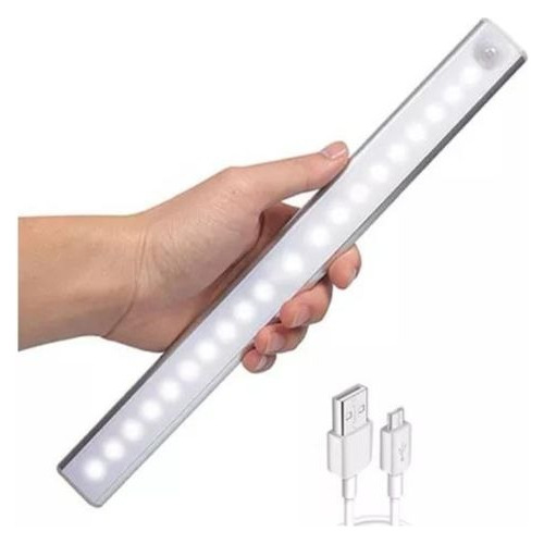 Luz Led Recargable 30 Cm Sensor Movimiento Armario Closet