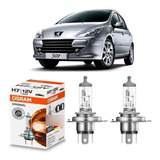 Par Lampada Original Osram Alto H7 Peugeot 307 2001/2012