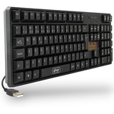 Teclado Gamer Knup Kp-2044 Qwerty Português Brasil Cor Preto