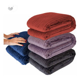 Manta Soft Canelada Para Cama Solteiro Cobertor Dia A Dia