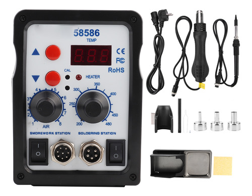 Estación Desoldadora 8586 2 En 1 Smd Rework, Pistola De Aire