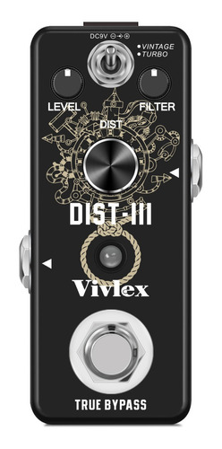 Pedal Con Efecto De Distorsión Para Guitarra Vivlex Lef-301c