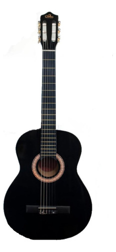 Guitarra Sevillana Negra 39 Pulgadas Con Alma Y Funda