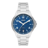 Relogio Orient Feminino Prata Mostrador Azul Fbss1159 D2sx