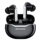 Auriculares Awei T50 Bluetooth 5.3 Modo Juego Ipx6 Color Negro