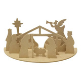 Pesebre Encastrable Pack X 12 Figuras  Mdf Navidad 