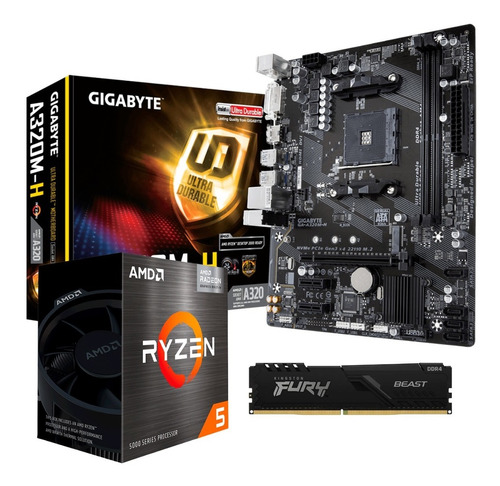 Kit Actualizacion Pc Amd Ryzen 5600g Ram 8gb Ddr4 A320