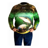 Remera Pesca, Carpa Manga Larga Con Capucha, Proteccion Uv