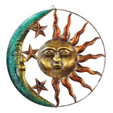 Estilo Vintage Hierro Sol Luna Adornos Colgante Colgante