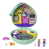 Polly Pocket - Compacto Café Con Forma De Erizo, Micromuñ.