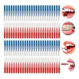 Juego De 50 Cepillos De Dientes Interdentales Con Hilo Denta