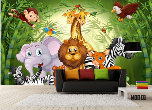 Vinilos Decorativos Pared Infantil Animales Selva