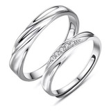 Anillo Plata 925 Ajustable Pareja Amor Ilusion En Caja