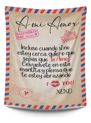 Frazadas Personalizables De San Valentin,cartas,amistad,amor