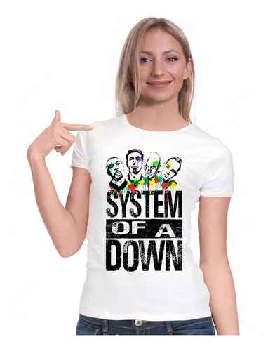 Camiseta Feminina System Of A Down Roupas Femininas Rock