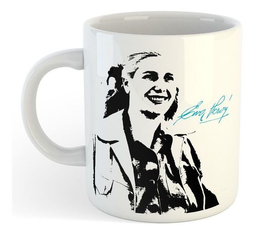 Taza De Ceramica Evita Peron Firma Patria Eva Duarte Peron