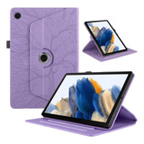 Funda Con Estampado De Árbol Morado For Galaxy Tab A8 10.5