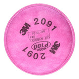 Filtros De Partículas De 3 M P100 #2091 /07000, Rosa, 2 Unid