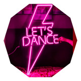 Cartel Let's  Dance En Neón Led / Deco / Eventos