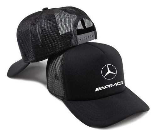 Boné Mercedes Benz Amg Aba Curva Trucker Redinha Amg Lindo